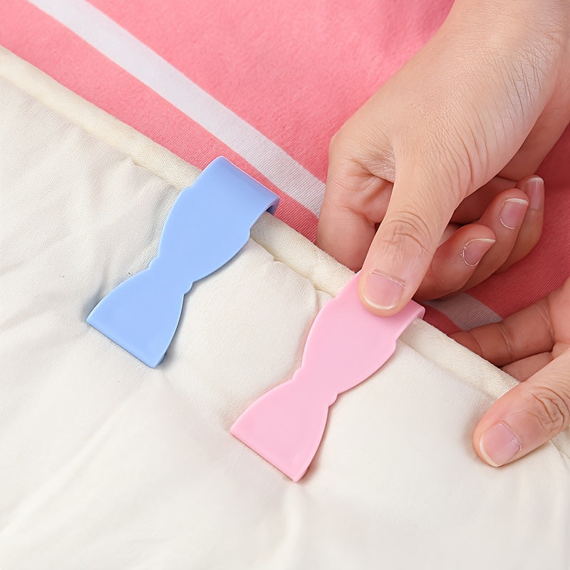 Set of 6 Bed Sheet Clips Non-Slip Duvet Cover Fasteners Quilt Snap Clamps