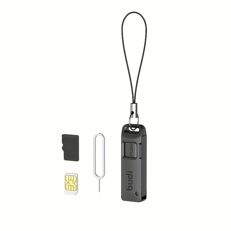 Universal SIM Card Eject Tool with Keychain Portable Phone Card Pin TF Slot Top Pin Durable Plastic