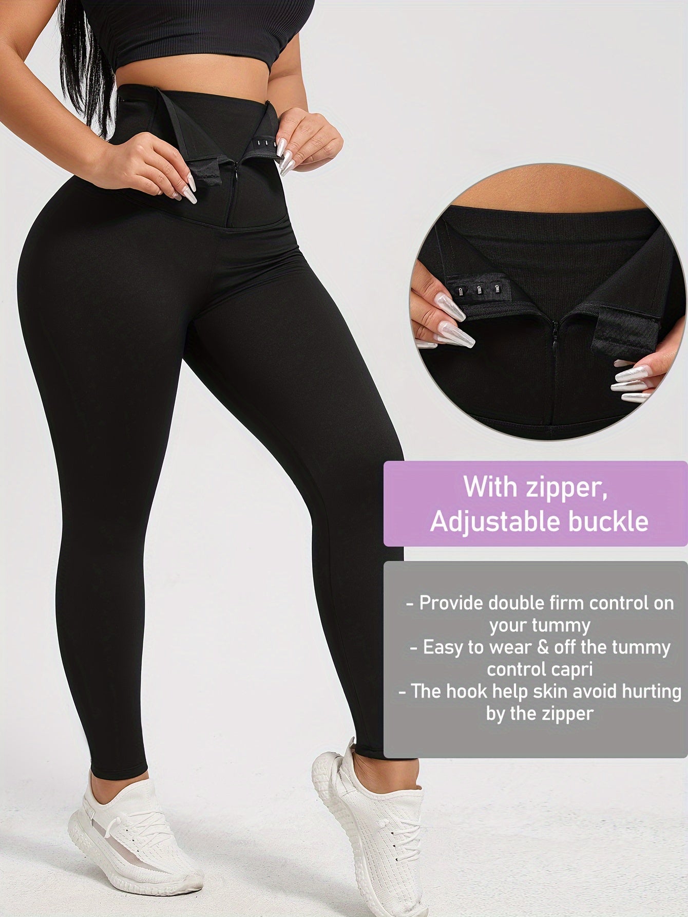 Women's Fleece-Lined High-Waisted Yoga Pants Tummy Control with Pockets