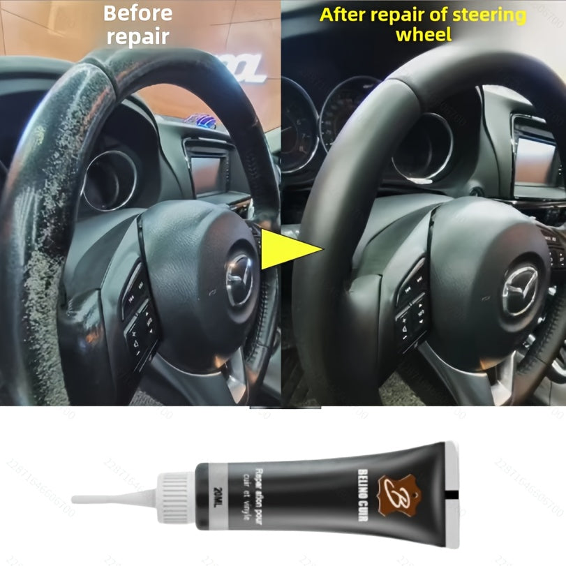 Crema de reparación de cuero para arañazos y grietas 20ml para sofá y asientos de coche