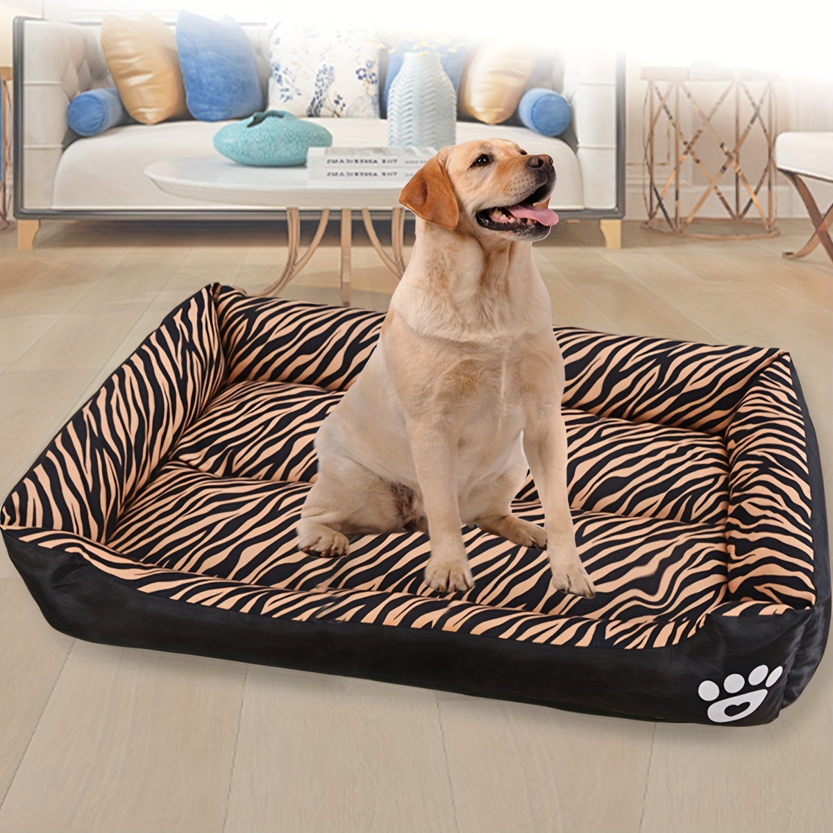 Dog Bed Soft Mat in Multiple Sizes Non-Slip Washable Polyester Fiber Rectangle for All Breeds