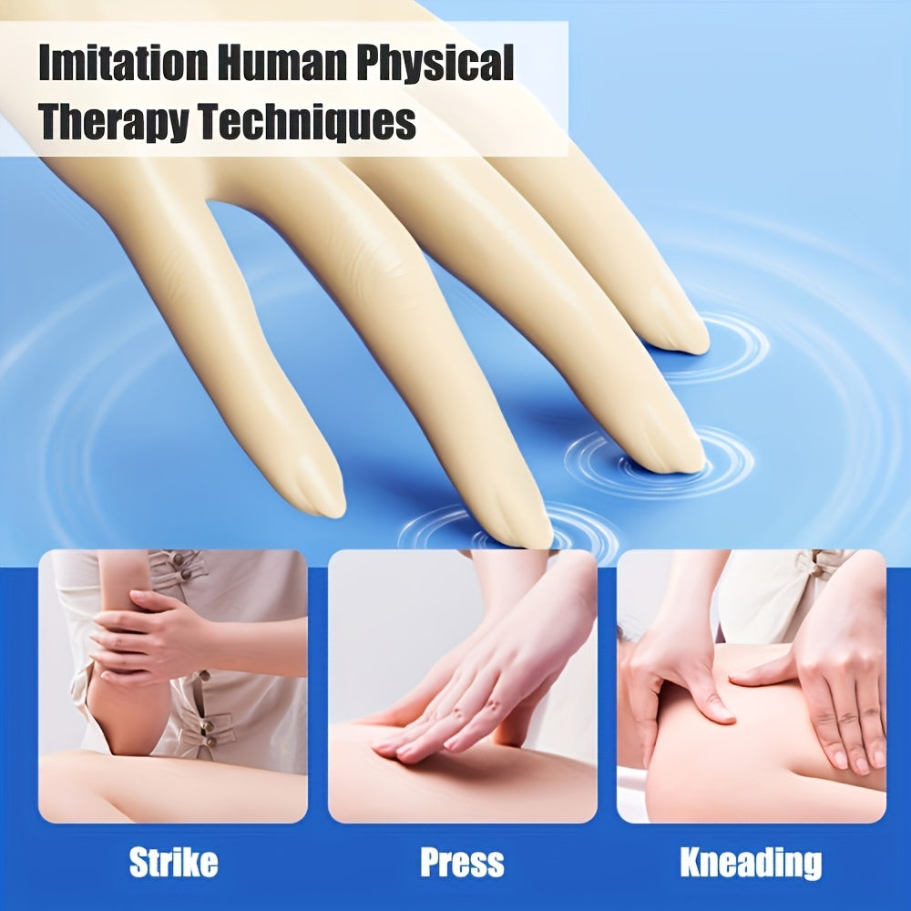 USB quvvatlangan ko'chma massajer, displey bilan, 8 ta intensivlik darajasi va 6 ta rejim, qo'llar/ort/oyoqlar uchun 3 juft jel plastinkalar bilan, telefon uchun Type-C ulanishi, sayohat uchun qulay, mukammal sovg'a uchun