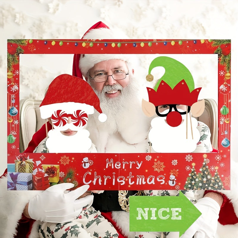 Foldable Patriotic Paper Photo Frame for Christmas Party Photo Booth