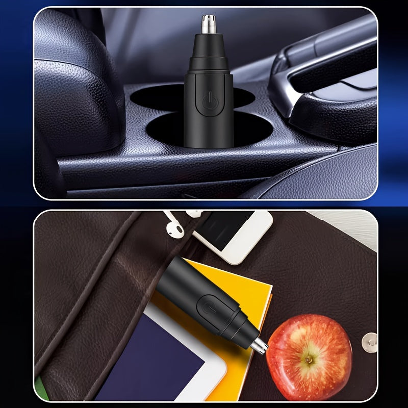 Электрический триммер для носа для мужчин и женщин, нержавеющая сталь, двойные лезвия, безболезненное удаление