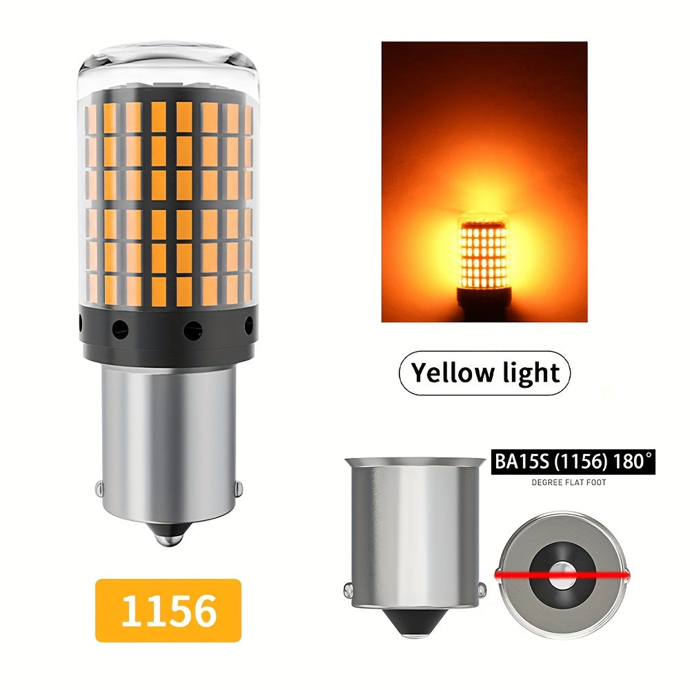2Pcs Bright LED Bulbs 1156 BA15S Canbus Car Brake Reverse Turn Signal
