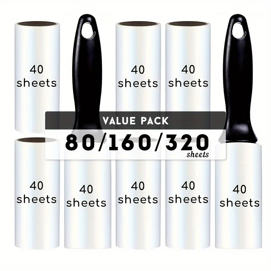 Pet Hair Remover Lint Roller with 320 Sheets Refillable Sticky Sheets for Clothes Furniture Carpet