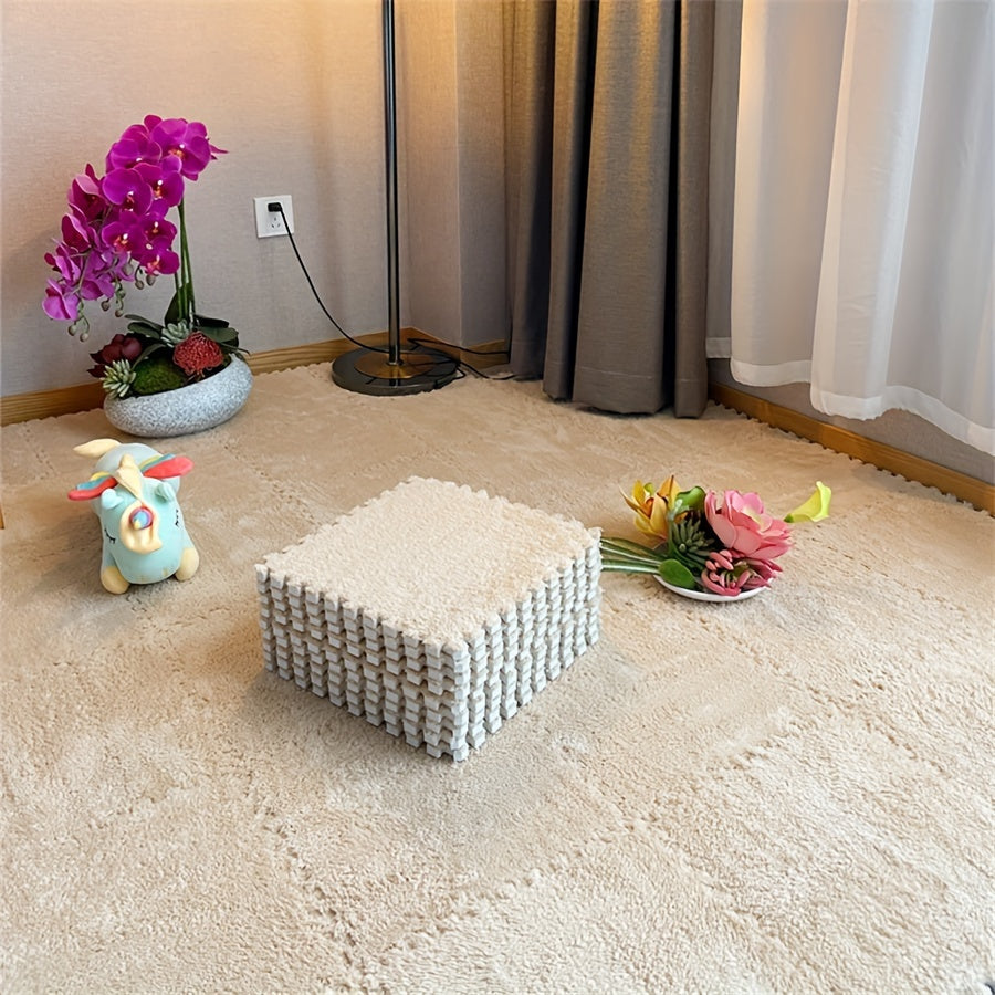 12 Piece Interlocking Carpet Tile Set for Bedroom Living Room 29.97x29.97cm