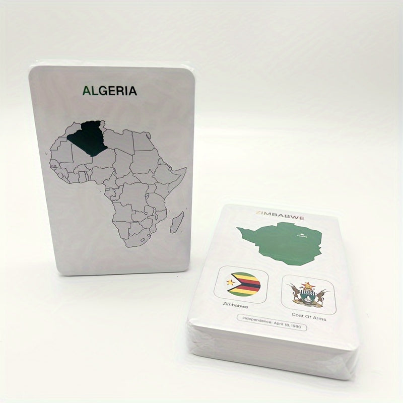 Educational Flash Cards for Kids Ages 3-6 African Countries and Capitals