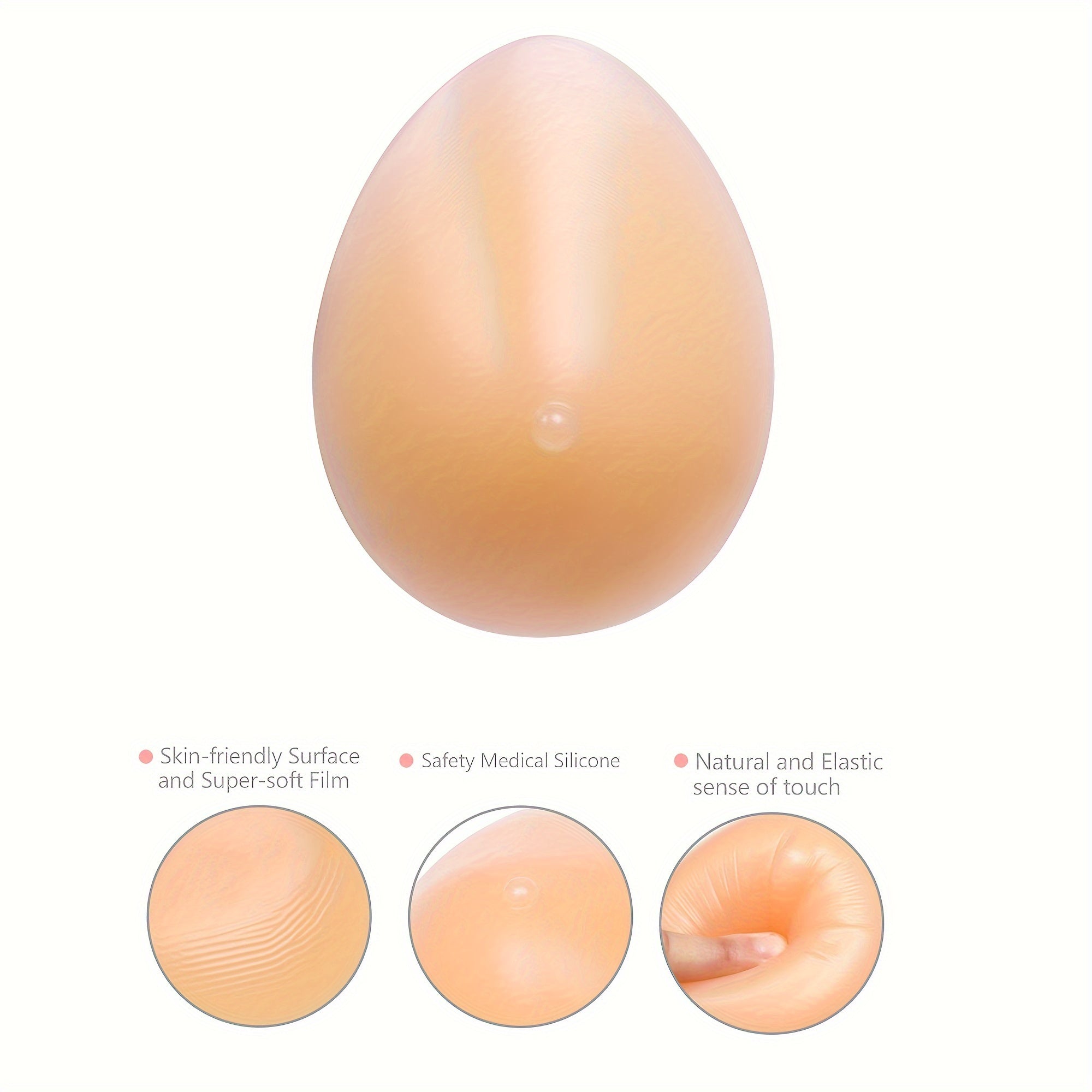 Ladies' Silicone Breast Enhancement Pads Water Drop Shape for Medical Prosthesis