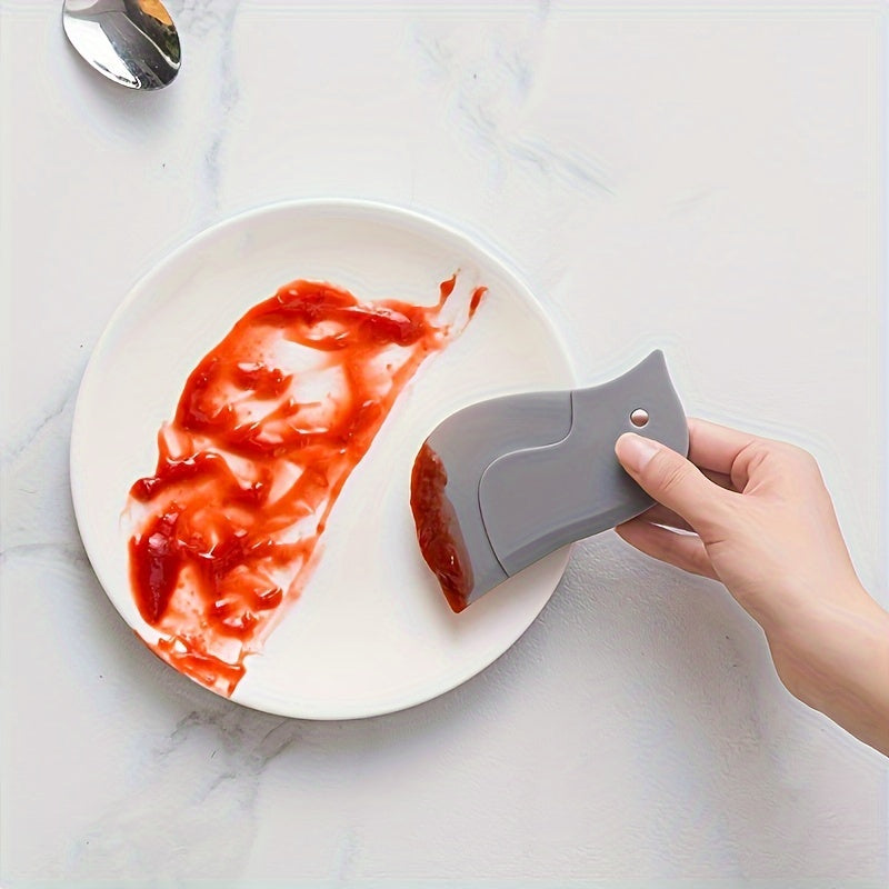 Penguin-Shaped Soft Kitchen Scraper - Non-Battery Grease and Residue Remover
