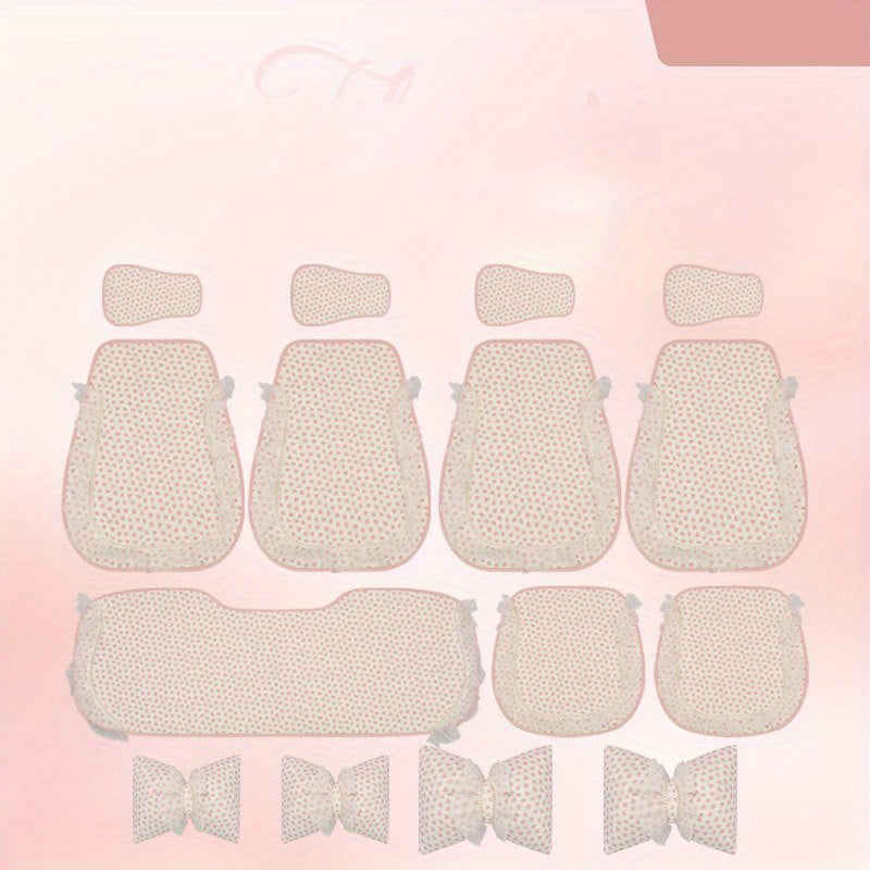 Women's Floral Car Seat Covers Breathable Polyester Universal Fit All-Season