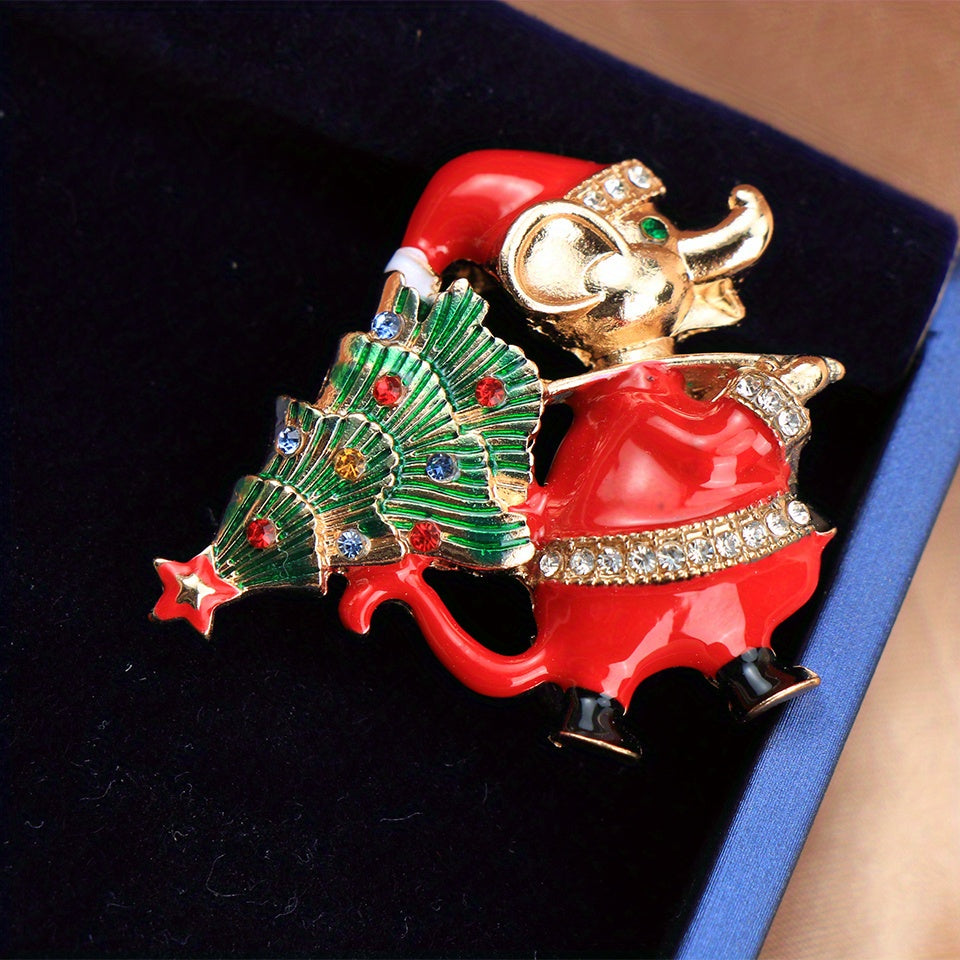 Festive Christmas Tree Mouse Enamel Pin Holiday Holiday Gift Accessory