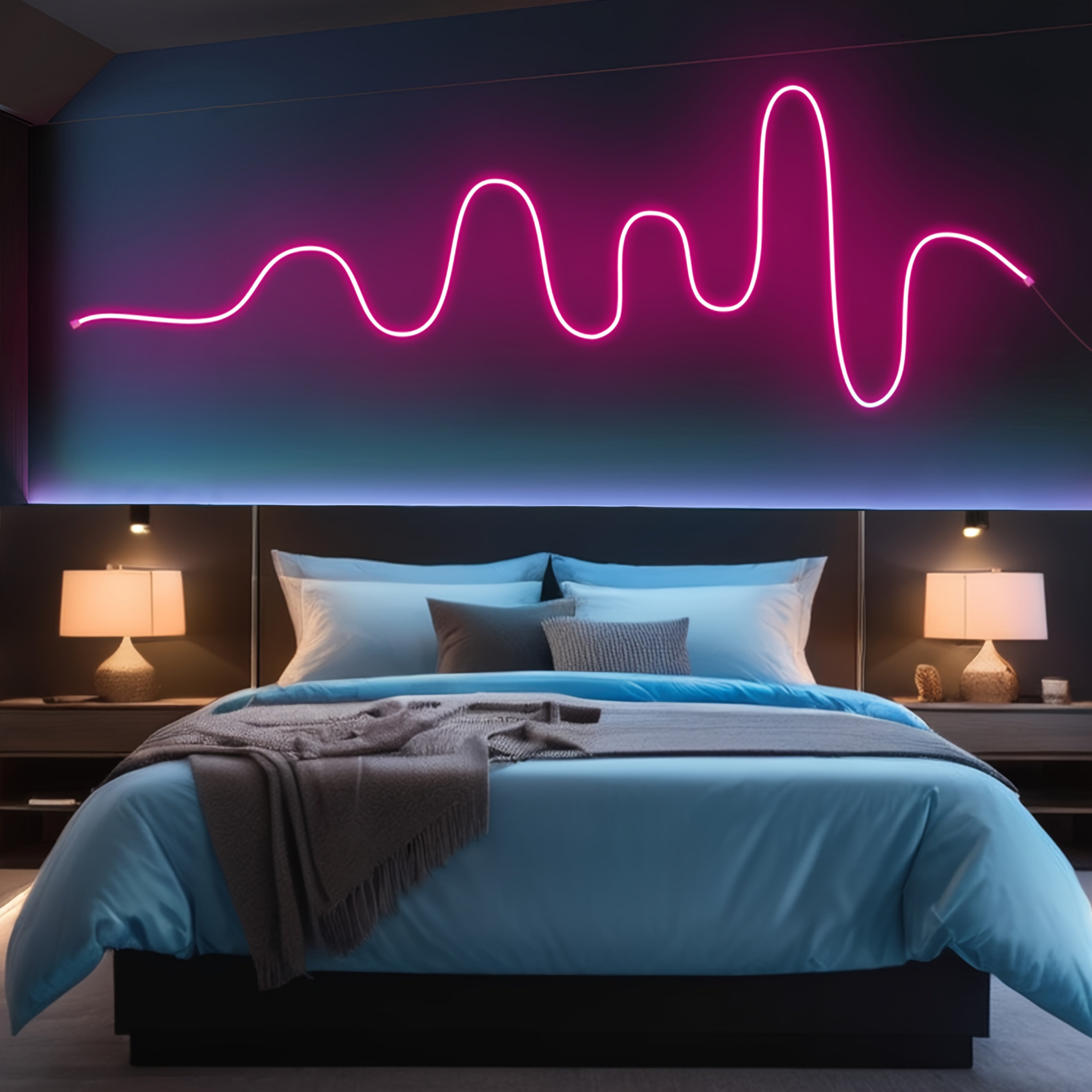 RGB Neon Light Strip USB Powered Remote Control Multicolor for Parties Holidays and Valentine's Day