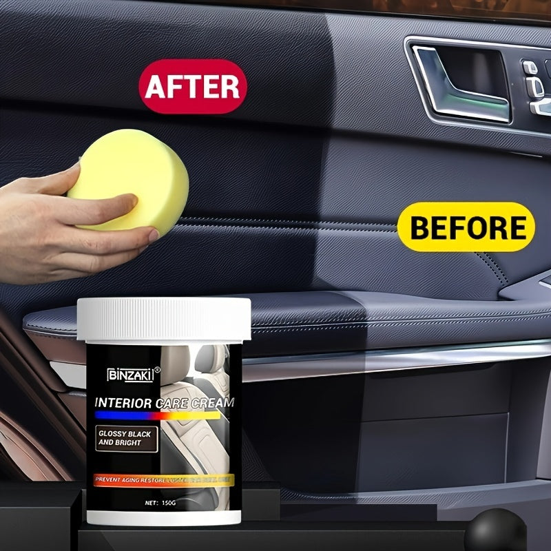 Crema de renovación interior para coche 100ml para tablero de plástico, asiento, brillo de neumáticos