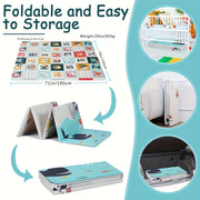 Large Reversible Baby Play Mat 180cm x 150cm Waterproof Non-Toxic Foam Educational