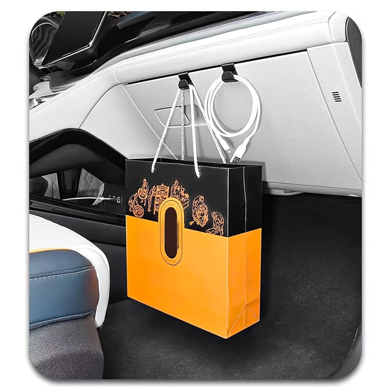 Gancho de almacenamiento para guantera del copiloto del coche, organizador interior, negro