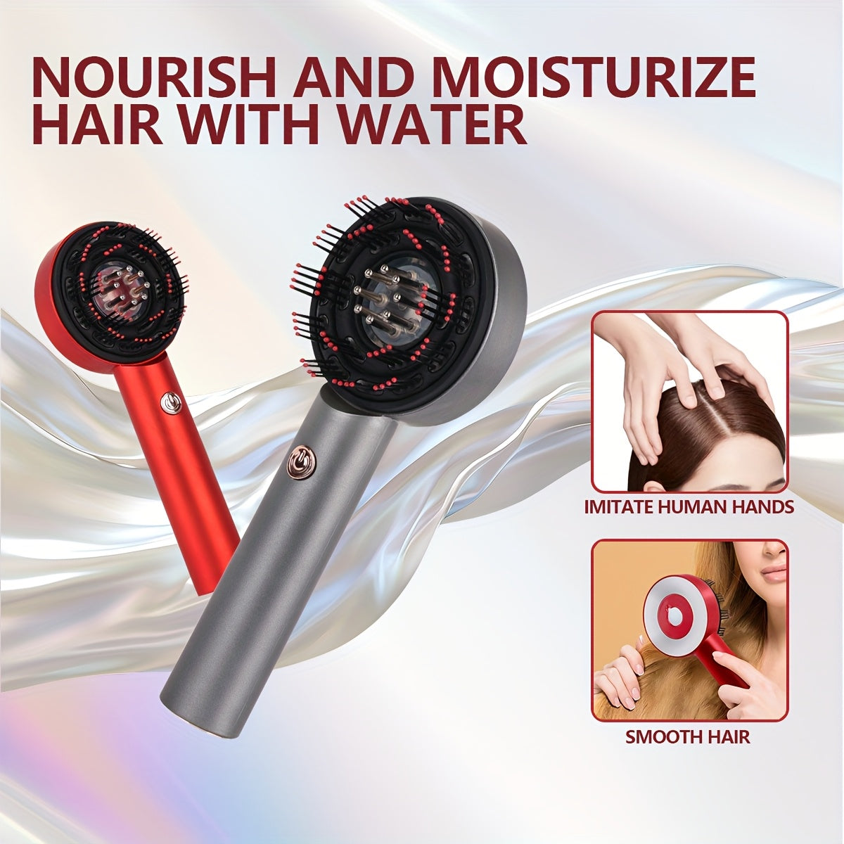 1 dona Elektrik Bosh Massajchi - USB orqali zaryadlanadigan va portativ Bosh Vibratsiya Tarag'i, Dam olish va Soch Parvarishi uchun, Yaxshilangan Shovqin Darajalari va Foydalanish Osonligi bilan