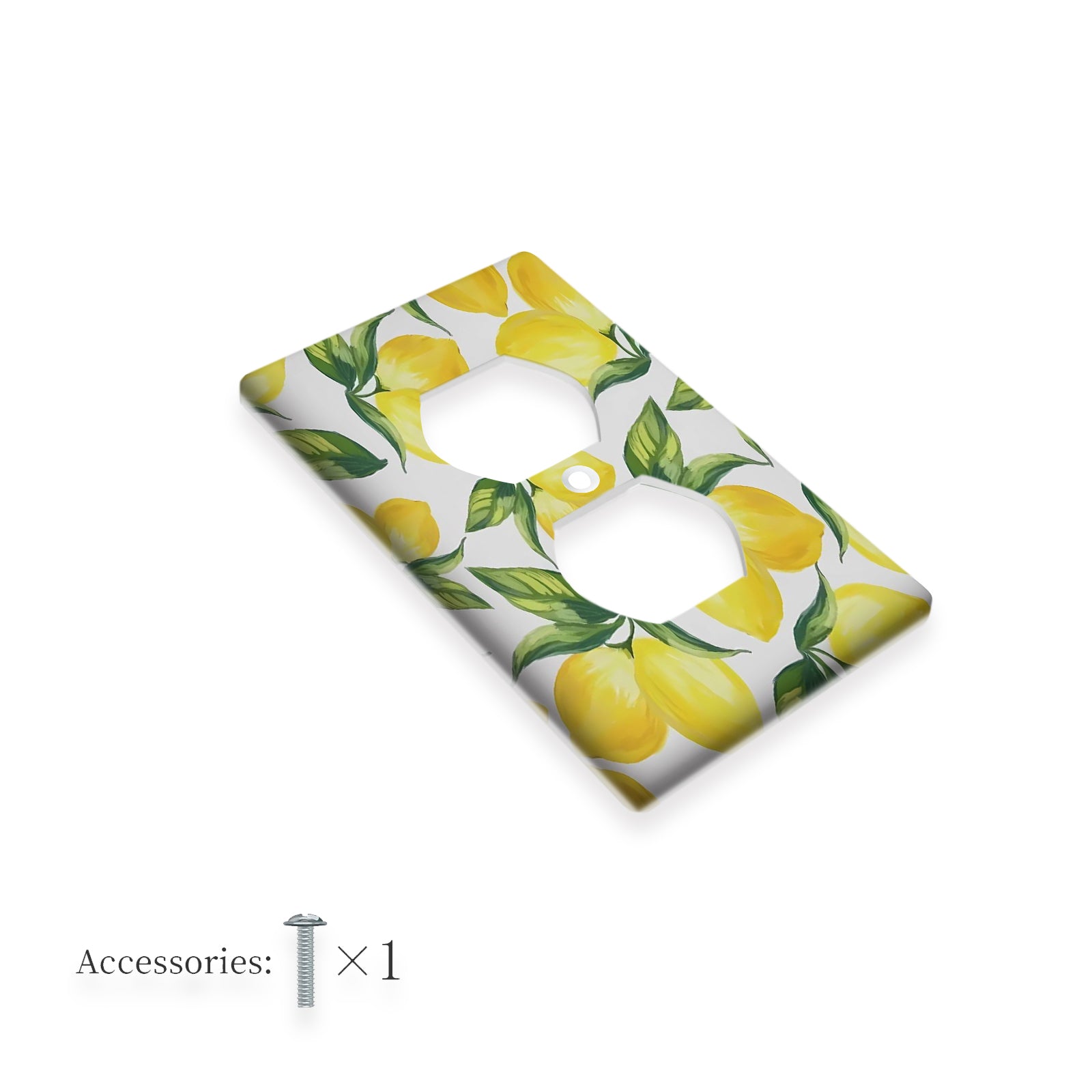 Yellow Lemon Light Switch Cover for 1 or 2 Gang Switches Kitchen Bathroom Living Room Decor