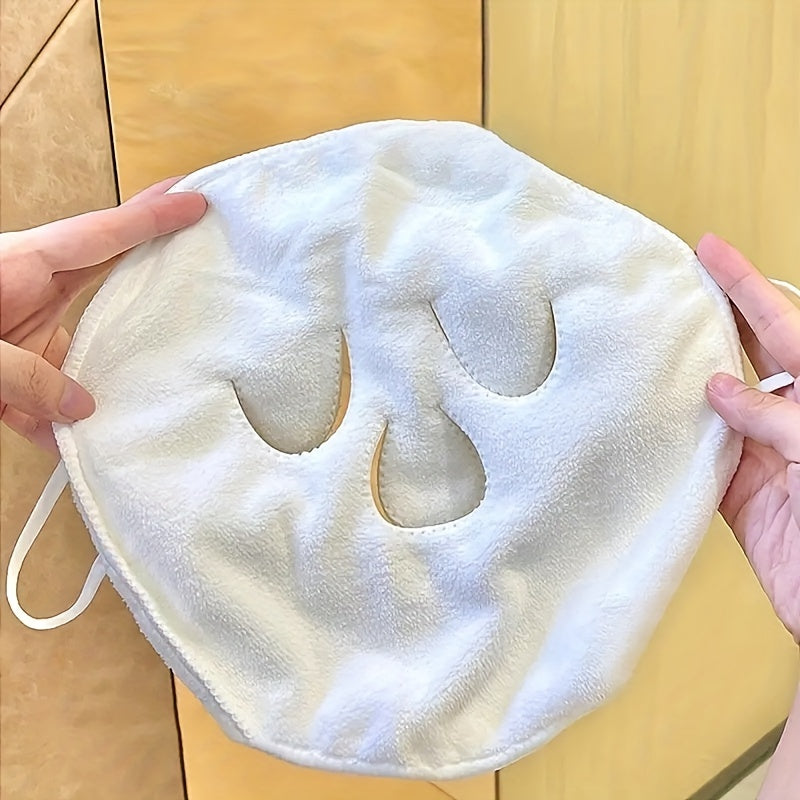 Unisex Hot Compress Towel Face Mask for Skin Care and Steam Therapy