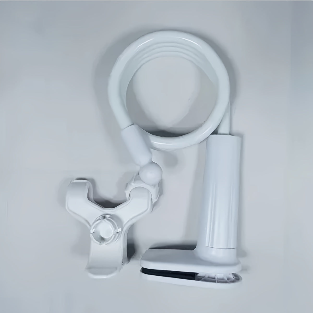 Universal Mobile Phone and Tablet Holder with Curved Double Clip for Headboard