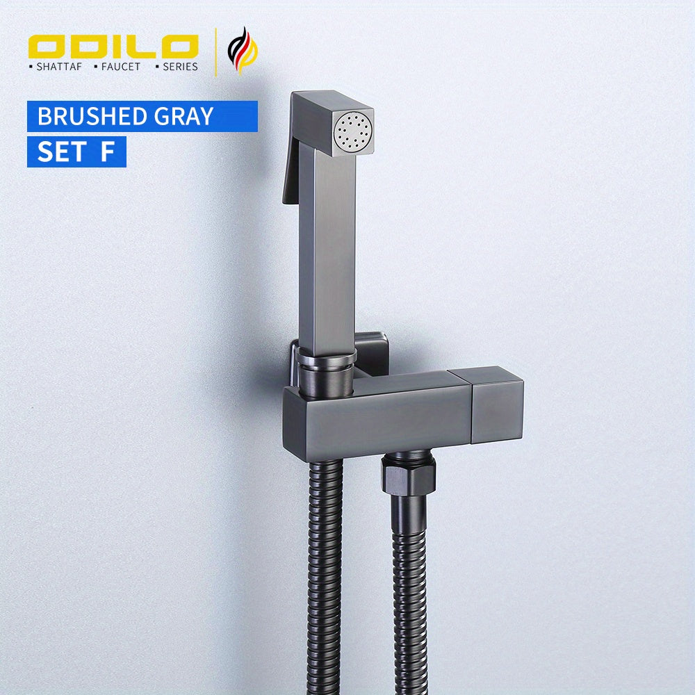 1-частный медный туалетный распылитель с интегрированной женской насадкой для смыва, в цвете розового золота.