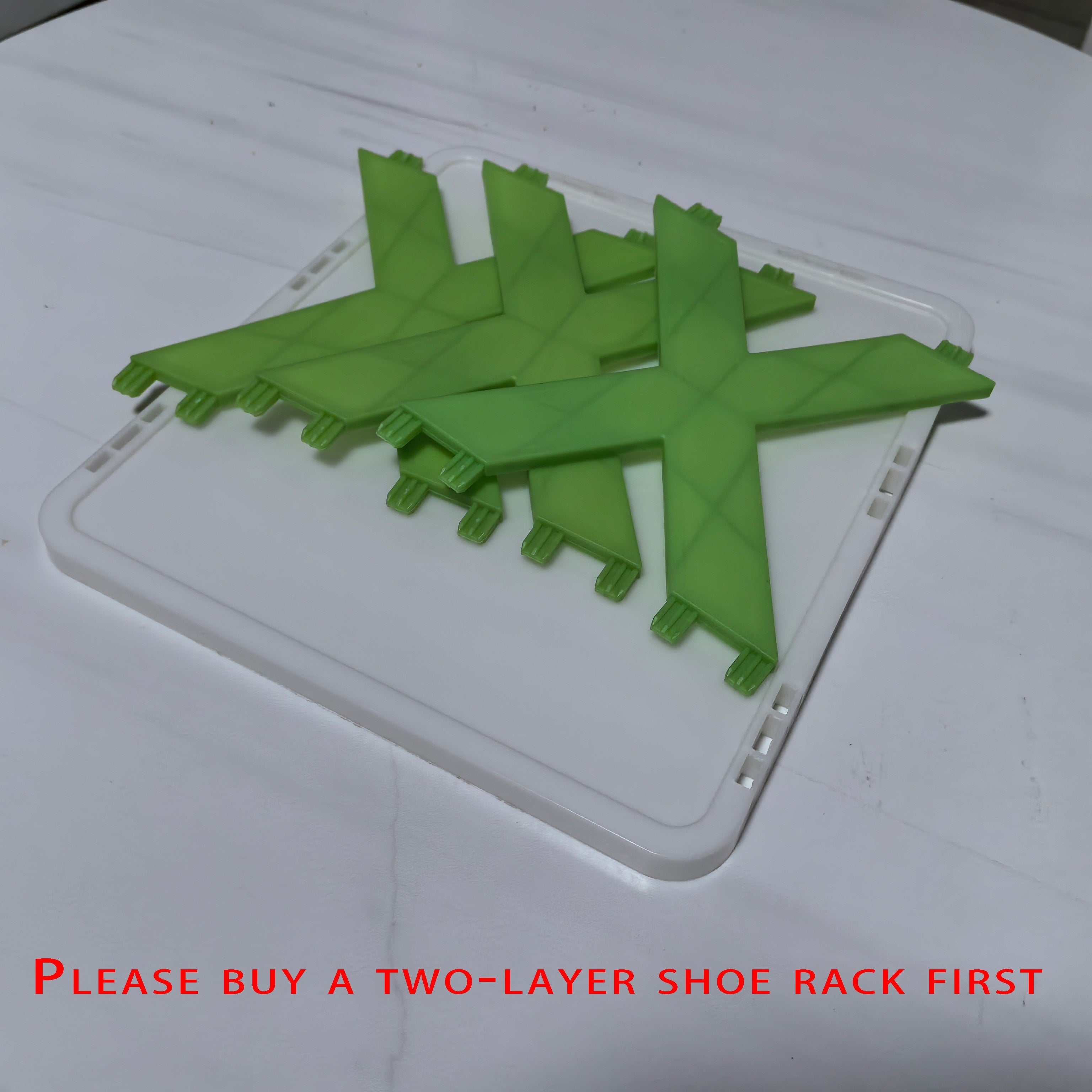 Ko‘p qavatli joyni tejovchi plastik poyabzal tokchasi - Oson yig‘iladigan, yashash xonasi va kirish joyi uchun moslashtiriladigan saqlash yechimi - Ekologik toza dizayn, elektr yoki batareyalar kerak emas