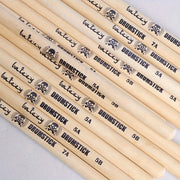 Maple Drumsticks with Skull Pattern 5A 7A 5B Uncharged Mixed Color