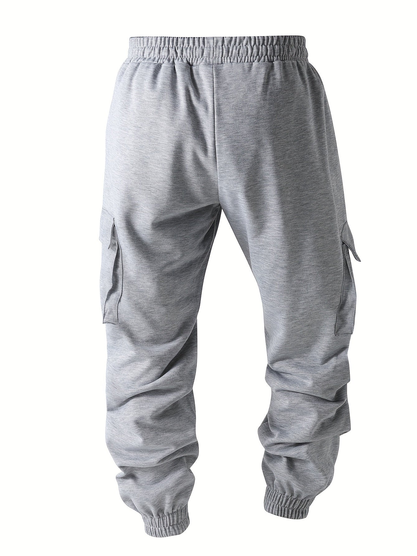 Plus Size Men's Jogger Pants 3-Pack Casual Polyester Knit Loose Fit Spring Fall