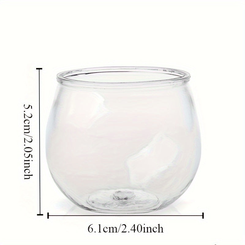 10 Pack Disposable Round PET Dessert Cups for Cakes Yogurt Ice Cream Mousse