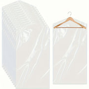 20-Pack Clear Plastic Garment Bags for Suits Dresses Coats Dustproof Storage