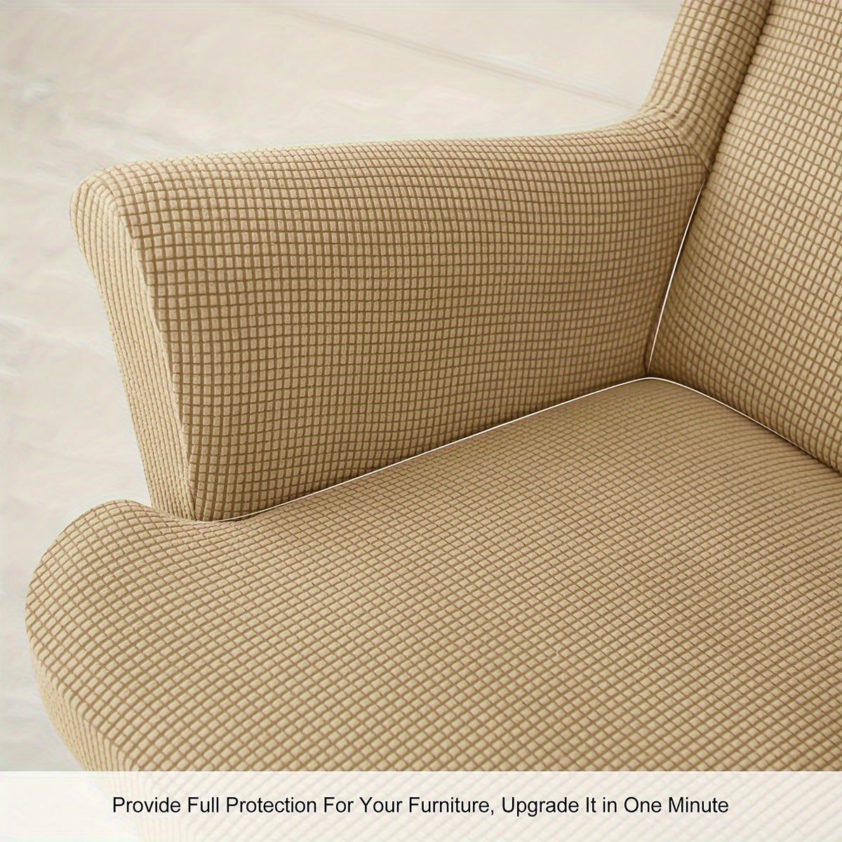 Zamonaviy polyester va spandeks divan qoplamasi to'plami, sirpanishni oldini oluvchi tutqich bilan