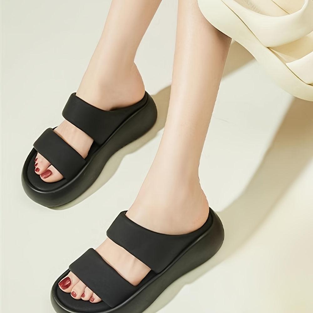 Women's Summer EVA Slippers Open Toe Slip-On Flat Casual Shoes
