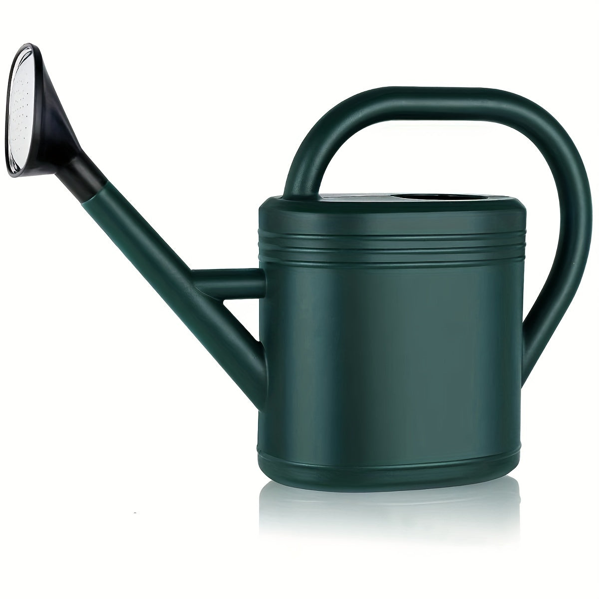 1-Gallon Plastic Watering Can with Long Spout and Detachable Nozzle for Indoor and Outdoor Plants