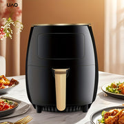 Freidora de aire de gran capacidad con funciones multifuncionales, cocina sin aceite, bajo contenido de grasa, base antideslizante segura, 1400W