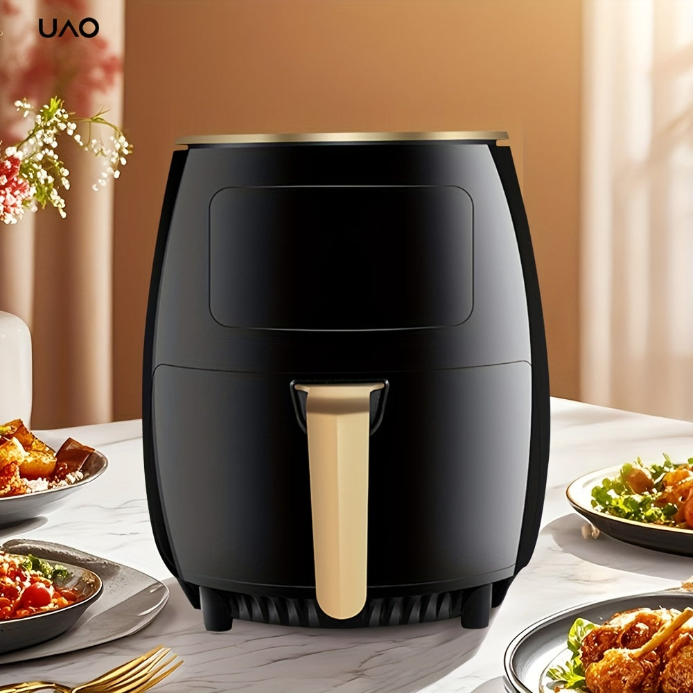 Freidora de aire de gran capacidad con funciones multifuncionales, cocina sin aceite, bajo contenido de grasa, base antideslizante segura, 1400W