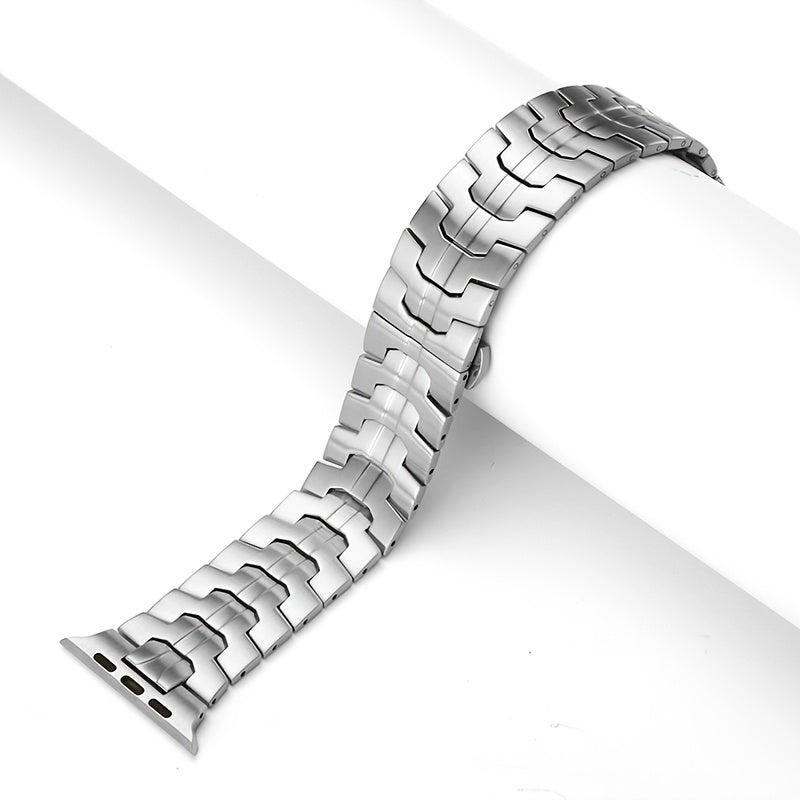 Apple Watch uchun zanglamas po'latdan yasalgan to'r bant, Series 1-10 va SE bilan mos keladi, joylashtiriladigan qistirma, batareya talab qilinmaydi.