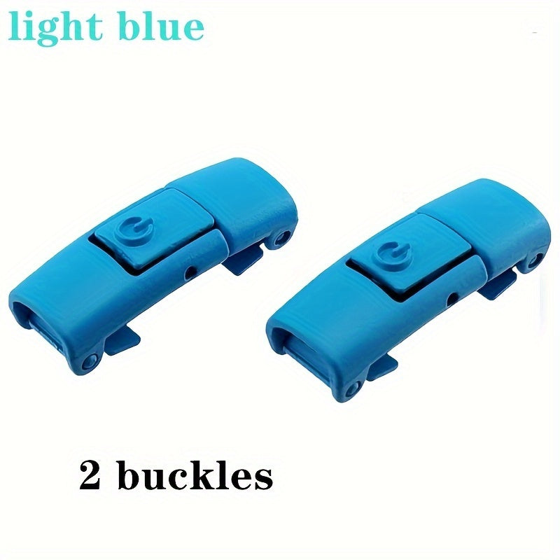 Uniseks metall No-Tie Lazy shoelace buckles turli ranglar, oson bir tugma bilan