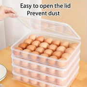 Contenedor de almacenamiento de huevos para 24 huevos apilable, material PP transparente, refrigerador, cocina, aves de corral