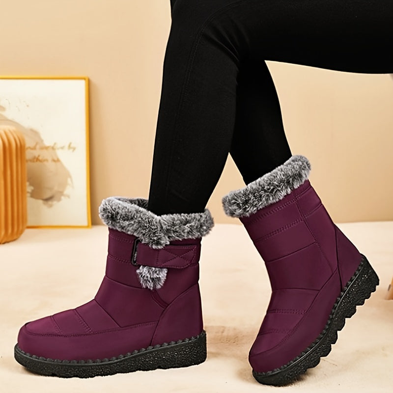 Женские зимние снегоступы с мягкой подкладкой, стильные, уютные и теплые обувь