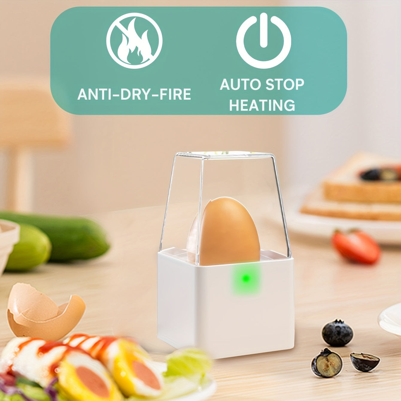 PANCERKA Avtomatik o'chirish bilan Rapid Electric Egg Cooker