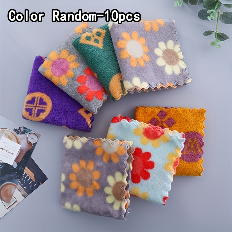 5 yoki 10 ta ultra-yumshoq koral velur tozalash matolari, qalin, namni yaxshi so'radigan va to'la to'kmas, hammom va oshxona uchun ideal, o'lchami 24.89 sm kvadrat.