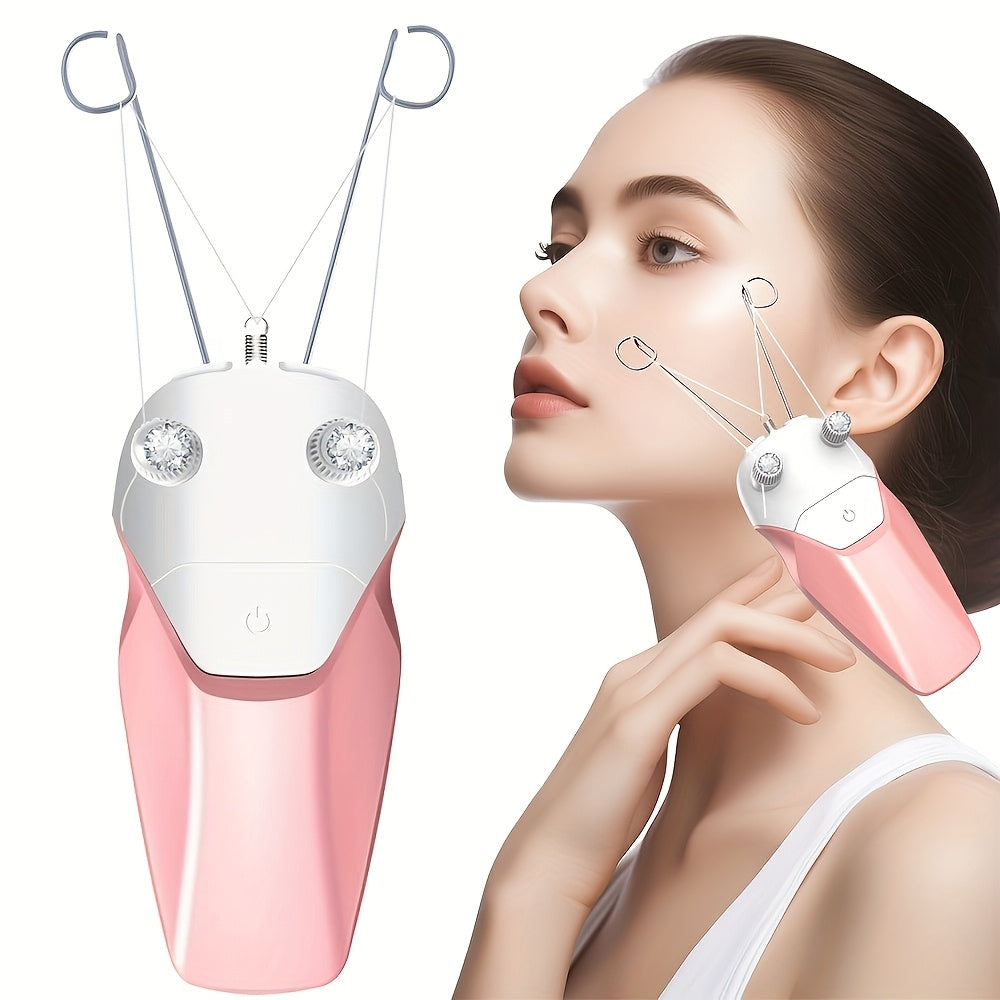 Facial Hair Remover USB Rechargeable Electric Trimmer for Women Neck Chin Lips Arms Legs Hair Removal Device