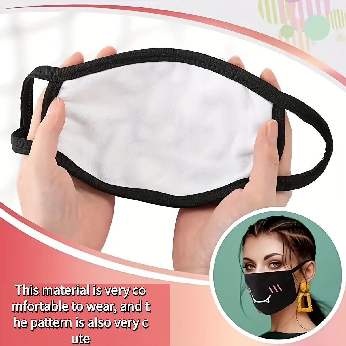 Set of 10 Reusable Anime Face Masks for Outdoor Activities with Unique Designs