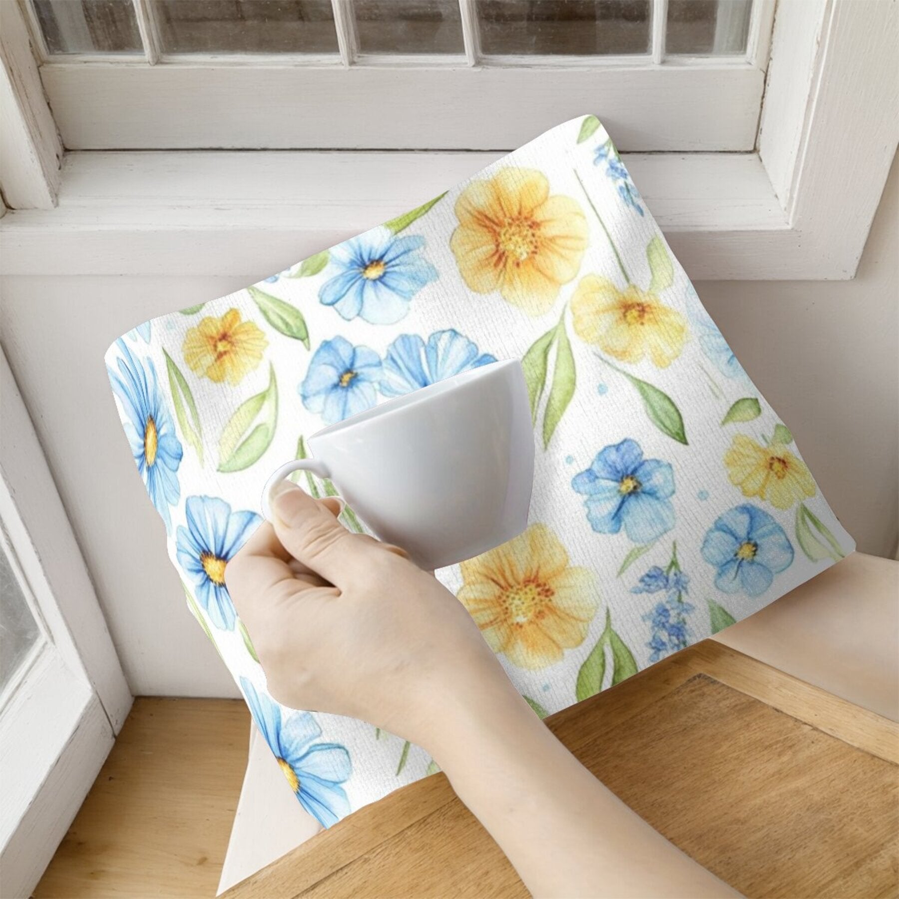 Two Scouring Pad Dish Cloths for Kitchen Cleaning Durable and Absorbent