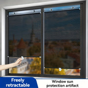 Oson o'rnatiladigan issiqlik izolyatsiyalovchi quyosh soyasi, oshxona, balkon va yashash xonasi uchun shisha derazalar uchun muhrli qopqoq bilan. Teshik ochish talab qilinmaydi.