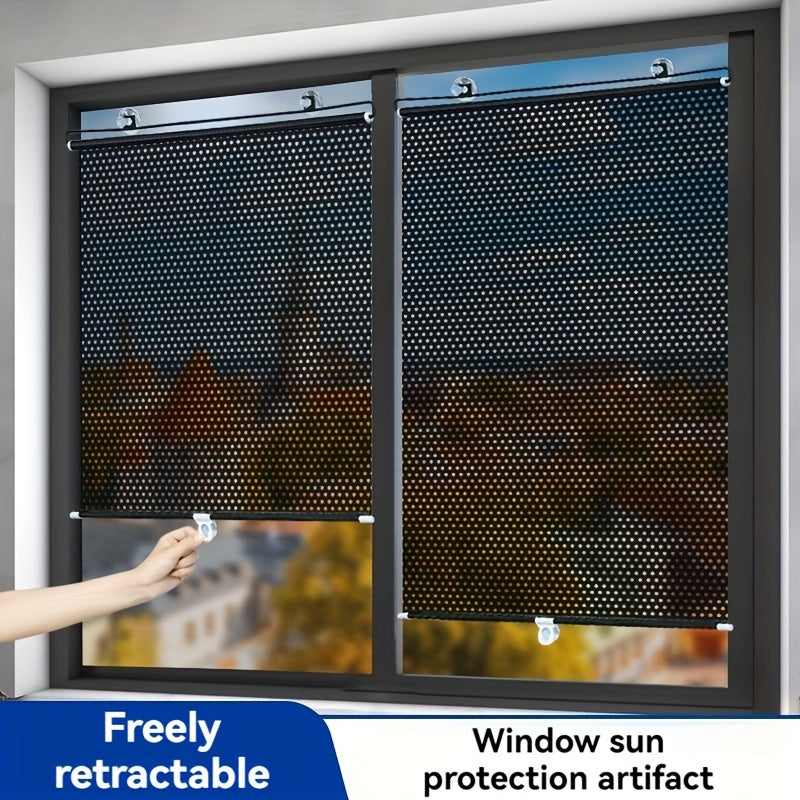Heat Insulating Sunshade for Glass Windows Suction Cup No Drilling Kitchen Balcony Living Room
