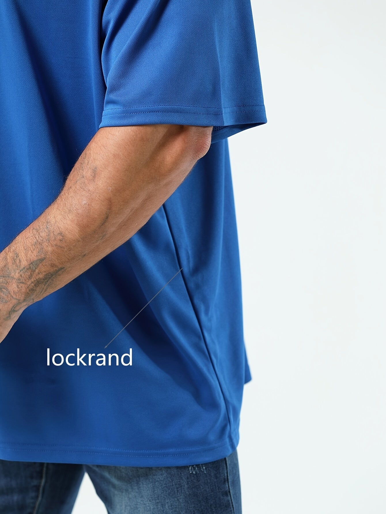 Men's Oversized Solid Polyester T-Shirt for Sports and Fitness Quick Dry Breathable Big & Tall