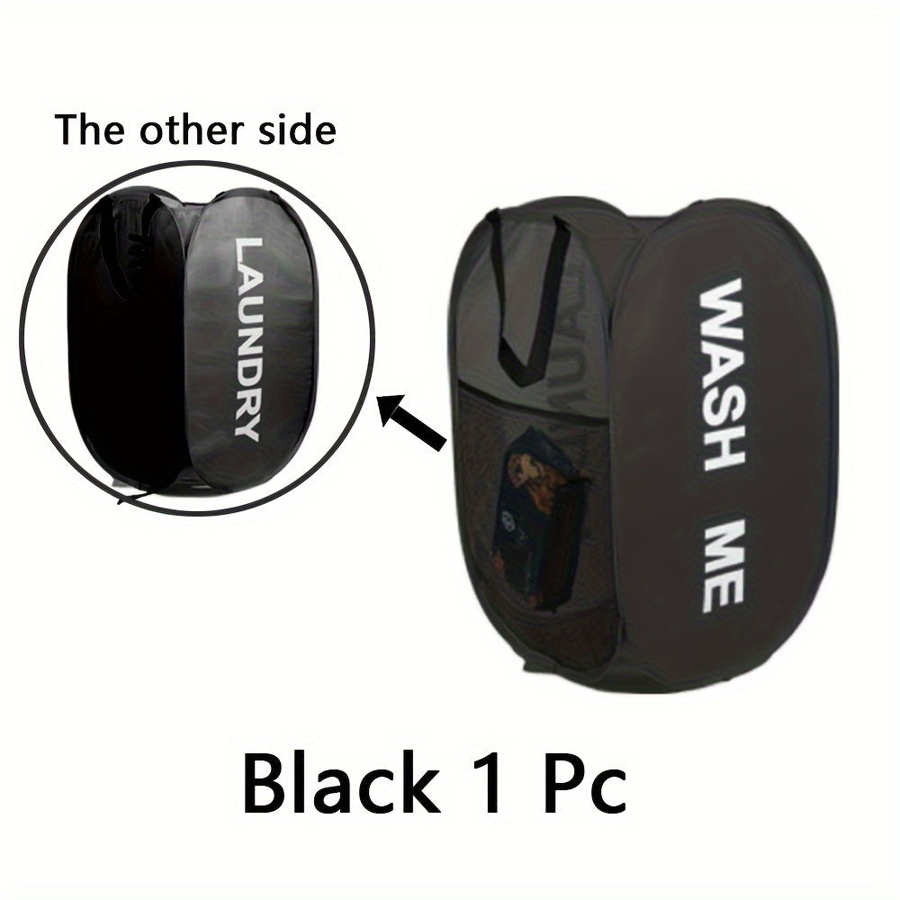 Foldable Laundry Hamper with Double-Sided Design Lightweight Durable Fabric for Bedroom and Home Storage