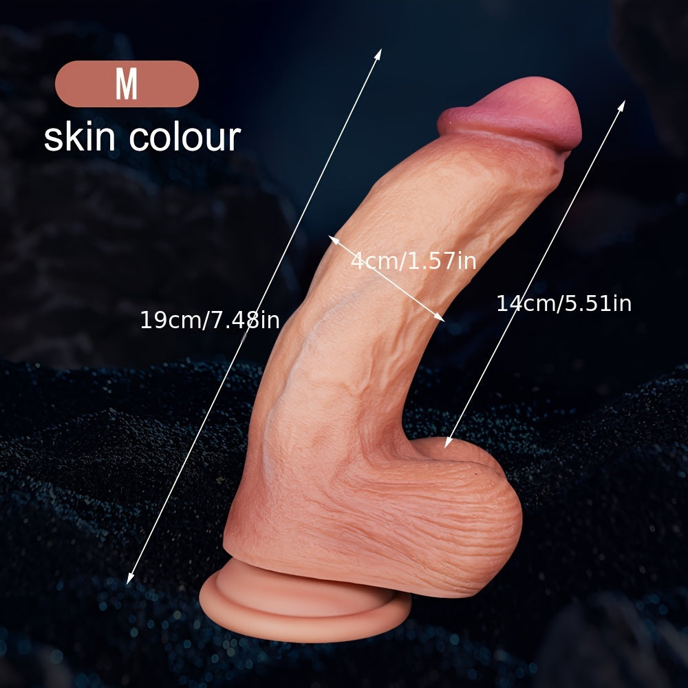 Women's Realistic Soft Penis Dildo Extra Large Masturbator with Thrusting