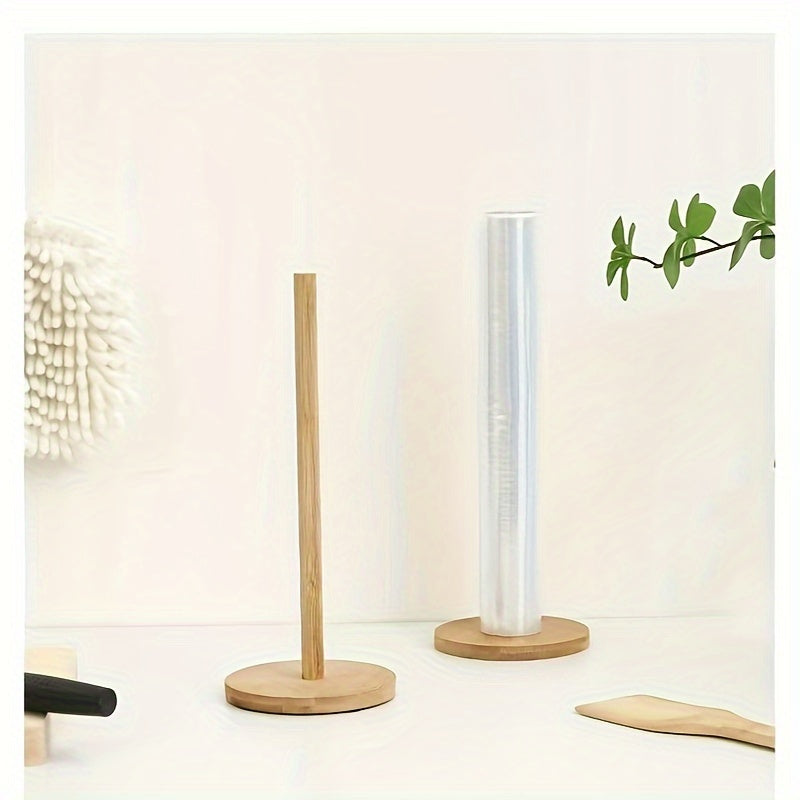 Вертикальная подставка для бумажных полотенец из бамбука для кухни, ванной комнаты, спальни